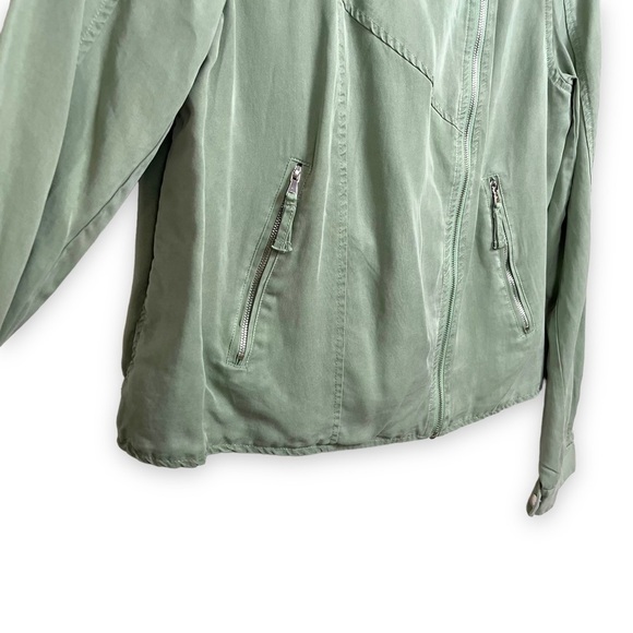 BLANK NYC Jacket Womens Small Green Sage Moto Military Contemporary - Picture 10 of 15